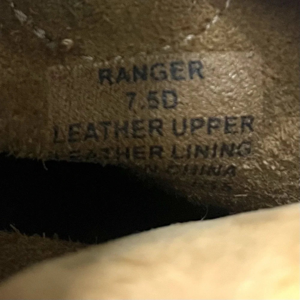 Polo Ralph Lauren Ranger Men's Brown Leather Ankle Combat‎ Boots Size 7.5D